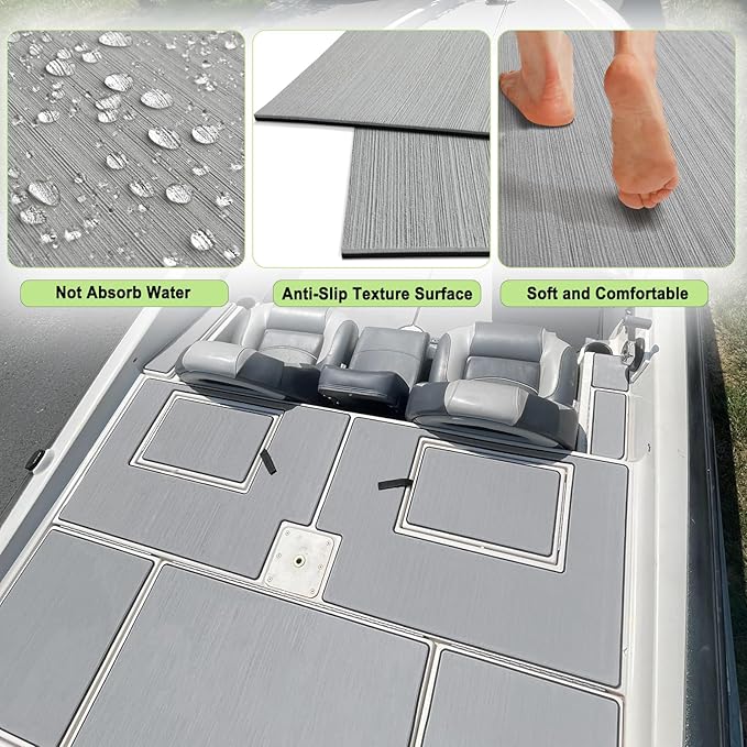 Boat Flooring EVA Foam Boat Decking Sheet Self Adhesive Marine Flooring Brushed Camo Marine Carpet for Boats Yacht Kayak Decking Cushioning Cooler Seating Helm Pad Swimming RV Golf Cart Non Slip Pad