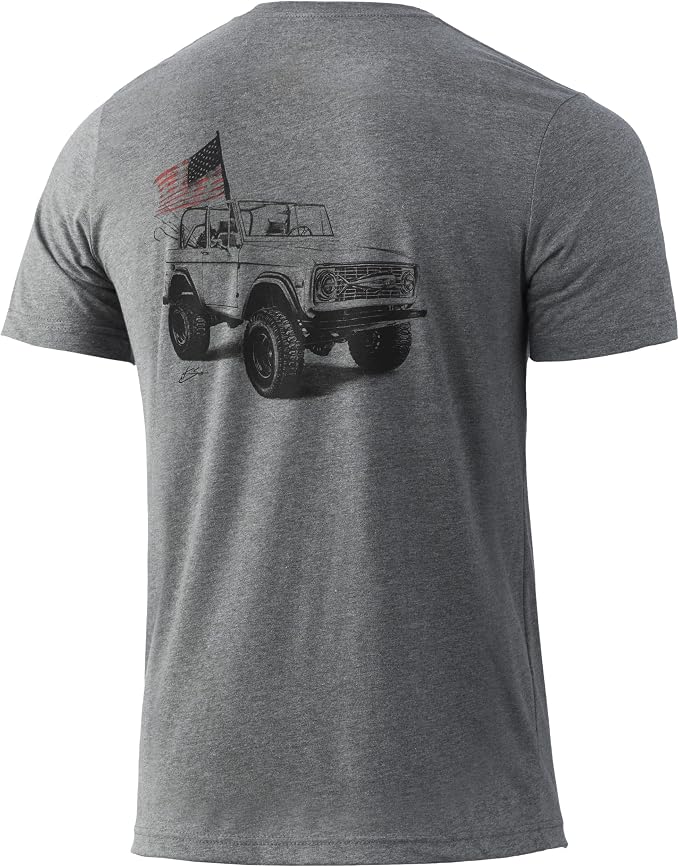 HUK Mens Performance Fishing Logo Tee, Short Sleeve T-Shirt for Men