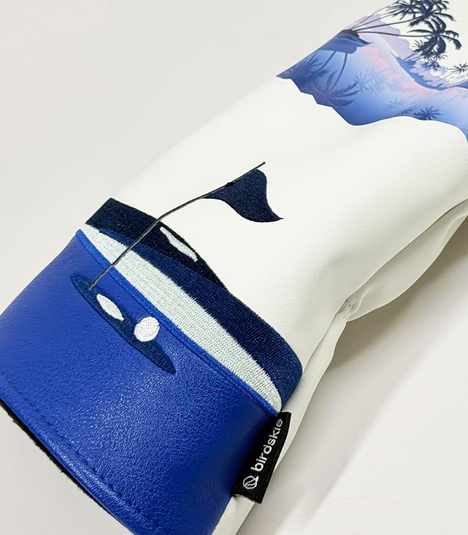Golf Driver Headcover birdskie Premium Leather Head Cover. Digitally Printed and Embroidered Design. Head Cover for Your Driver by birdskie.