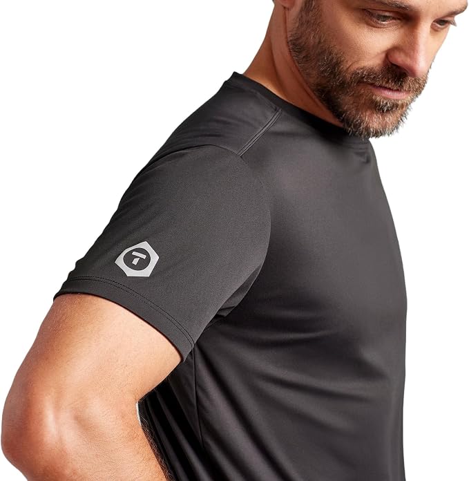TRUEWERK Men's UPF 50+ Sun Protection Shirt - B1 Short Sleeve Work Tee, Moisture Wicking, Lightweight