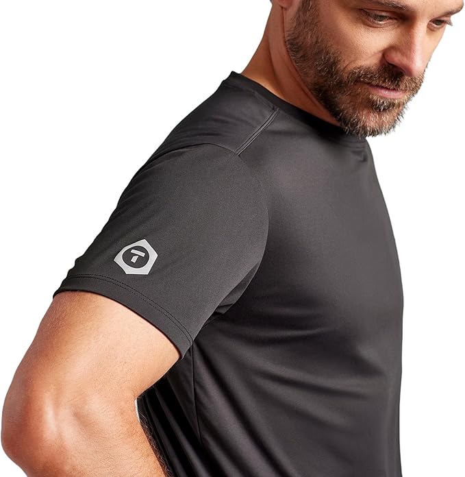 TRUEWERK Men's UPF 50+ Sun Protection Shirt - B1 Short Sleeve Work Tee, Moisture Wicking, Lightweight