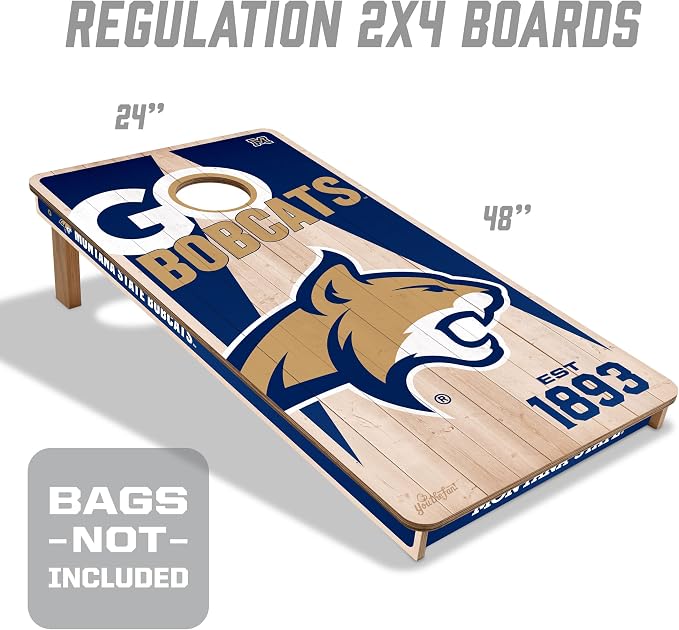 YouTheFan NCAA 2’ x 4’ Professional Wood Cornhole Game