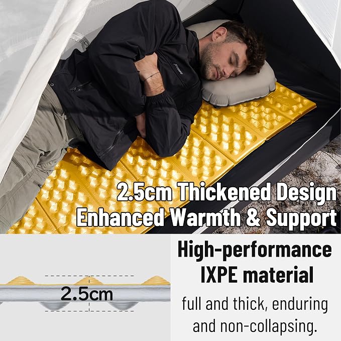 Naturehike Ultralight Foam Sleeping Pad - R3.0 Portable Folding Mat, Closed Cell Mattress for Backpacking, Waterproof & Compact for Camping, Hiking, Travel and Car Camping