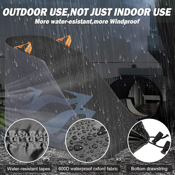 XYZCTEM Treadmill Cover Waterproof Dustproof Running Machine Cover Exercise Workout Equipment Protective with Windproof Drawstring and Air Vents for Home Gym Indoor Outdoor