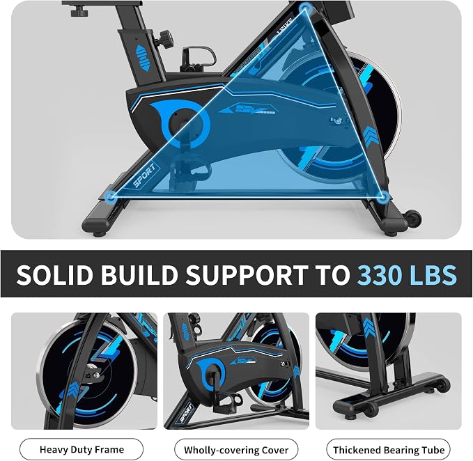 Leikefitness Exercise Bike,Indoor Cycling Bike, Stationary Bike Magnetic Resistance Quiet and Smooth for Home