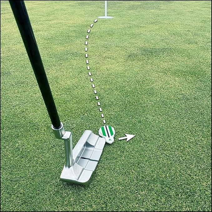 Putting Alignment Aid Tool - Golf Ball Marker - Rotate to Aim - Golf Gift Accessory for Men & Women Golfers - USGA Compliant