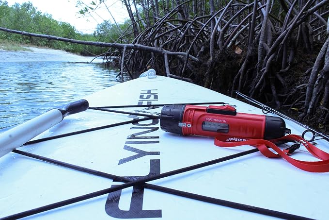 Hawkeye DT1H Handheld Depth Finder with Temperature, 300 Feet