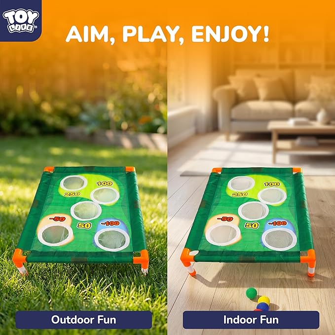 TOY Life Golf Cornhole Game Golf Corn Hole Set Chipping Golf Game Adults Kids Backyard Golf Game Golf Yard Corn Hole Game Golf Training Equipment Chipping Outdoor Indoor Golf (NO Club Included)