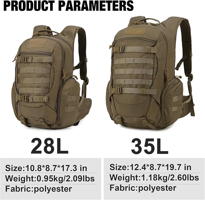 Mardingtop 35L Tactical Backpacks Molle Hiking daypacks for Camping Hiking Military Traveling Motorcycle