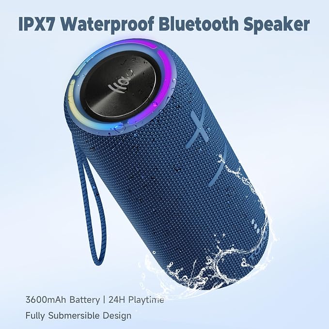 TAZATA IPX7 Waterproof Bluetooth Speaker - 30W HD Sound, 8H Playtime, TWS Pairing, BT5.3, Portable for Pool/Beach/Shower,Birthday Gift, Valentines Day Gifts