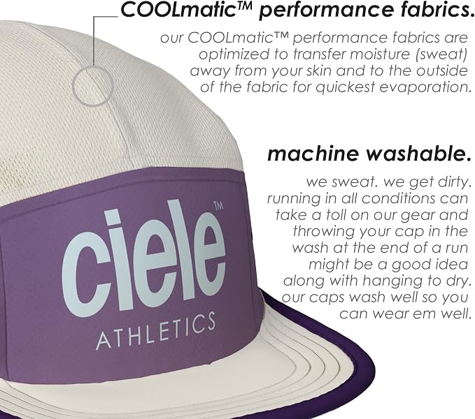 Ciele Athletics GOCap - Premium Washable Moisture Wicking Hat with Sun Protection, 5-Panel Knit Running Hat