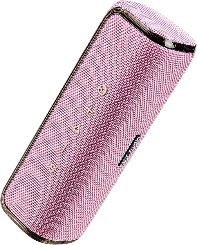 IPX7 Waterproof Bluetooth Shower Speaker | 30W RMS (40W Peak) Floating Pool Speaker, RGB Sync Lights, Built-in Mic for Hands-Free Calls, Pink