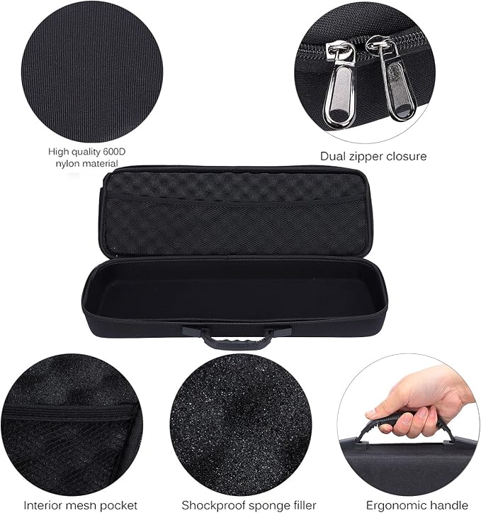 Naroote Fishing Rod Case - Watertight EVA Fishing Pole Case Fishing Rod Bag Fishing Pole Storage Bag with Hard Shell for Fishing Tackle