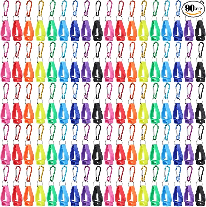 Leinuosen 90 Pcs Multicolored Glove Clips for Work Large Glove Holder Clips Safety Keepers for Worker Construction Tool Belts Hard Hats