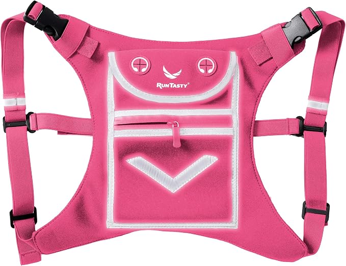 Running Mini Backpack Vest for Men & Women - Hi-viz gear, Holds Valuables, any Phone - Ideal for Fitness, Walking, Cycling!