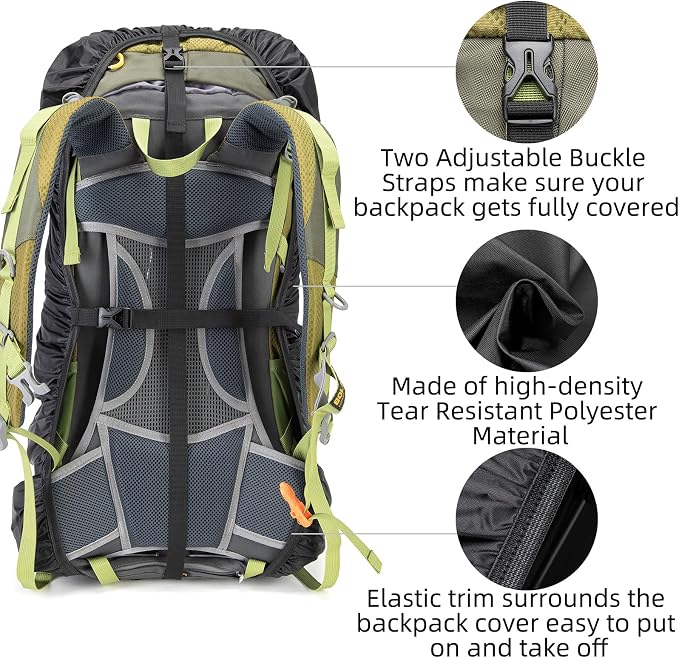 Waterproof backpack rain cover, outdoor backpack pack covers 30L-70L backpack (L)
