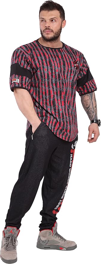 Men's T-Shirt Oversize | Bodybuilding and Fitness Workout Rag Top, Cotton Active Wear Shirt