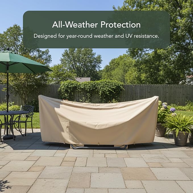 Covermates Ultima Hammock Cover – Heavy-Duty 600D Ripstop Polyester with Waterproof Seams, Adjustable Buckle Straps, All-Weather Protection for Hammocks & Stands, 188W x 58D x 20H, Ripstop Tan