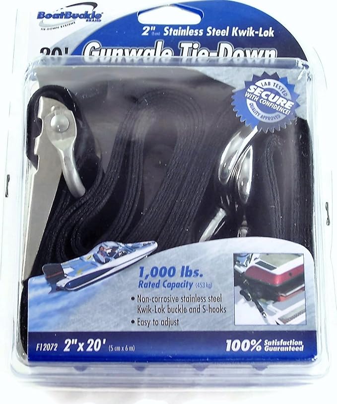 BoatBuckle Stainless Steel Kwik-Lok Gunwale Tie-Down