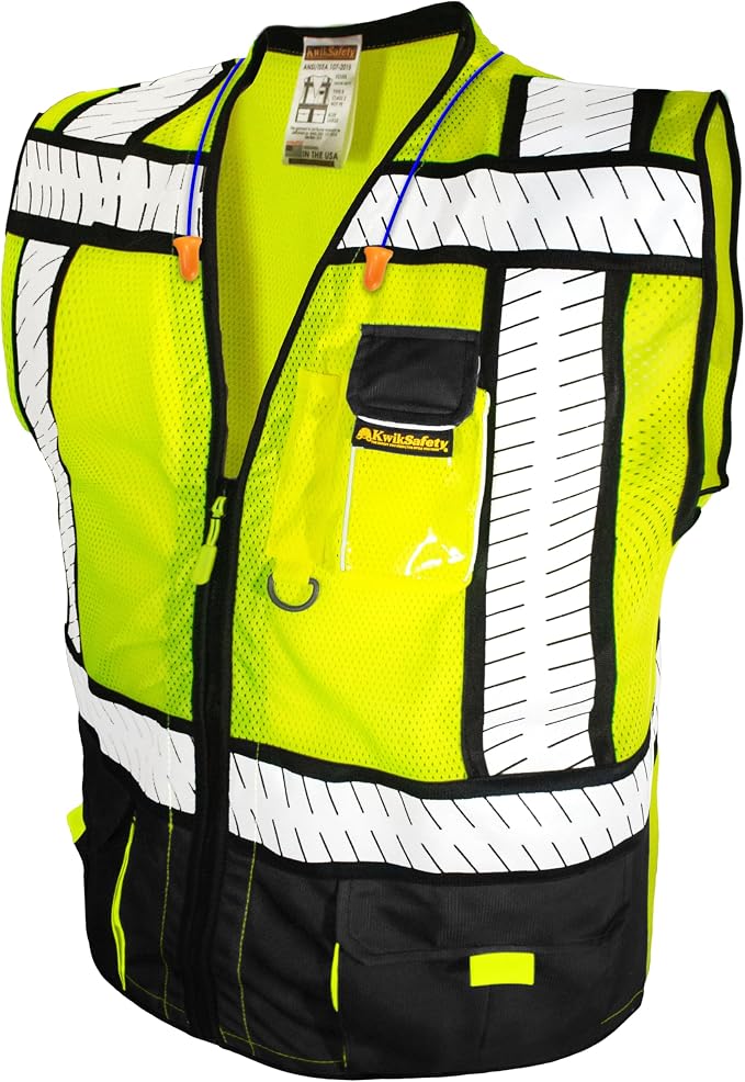 KwikSafety - SHERIFF & SPECIALIST Safety Vest [Multi-Use Pockets] Class 2 & Class 3 Hi Vis ANSI OSHA Safety Vest for Men