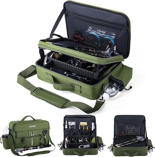 Goture Fishing Reel Case, Customize Storage, Shockproof Internal Divider Design, Structured Load-Bearing Design, Tough and Water-resistant, Keep Reels Protective