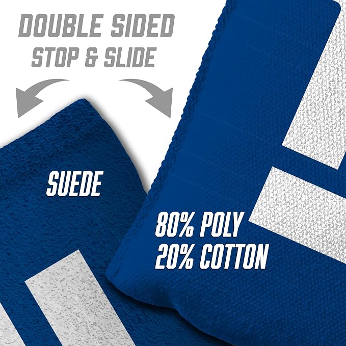 YouTheFan Officially-licensed NFL Set of 8 Cornhole Bags - All Weather Dual Sided Slide & Stop - regulation size