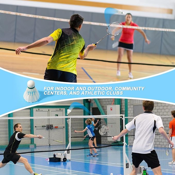 Goose Feather Badminton Shuttlecocks Birdies, 12 Pack Hight Speed Training Badminton Balls with Great Stability for Indoor Outdoor