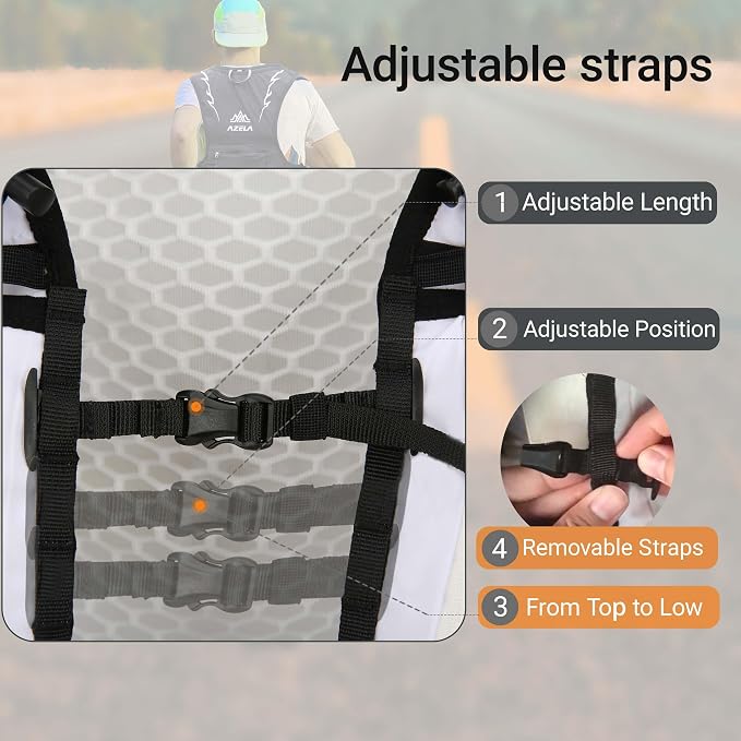 Lightweight Marathon Hydration Running Cycling Hiking Vest Backpack, Water Bladder Pack for Outdoor Sports