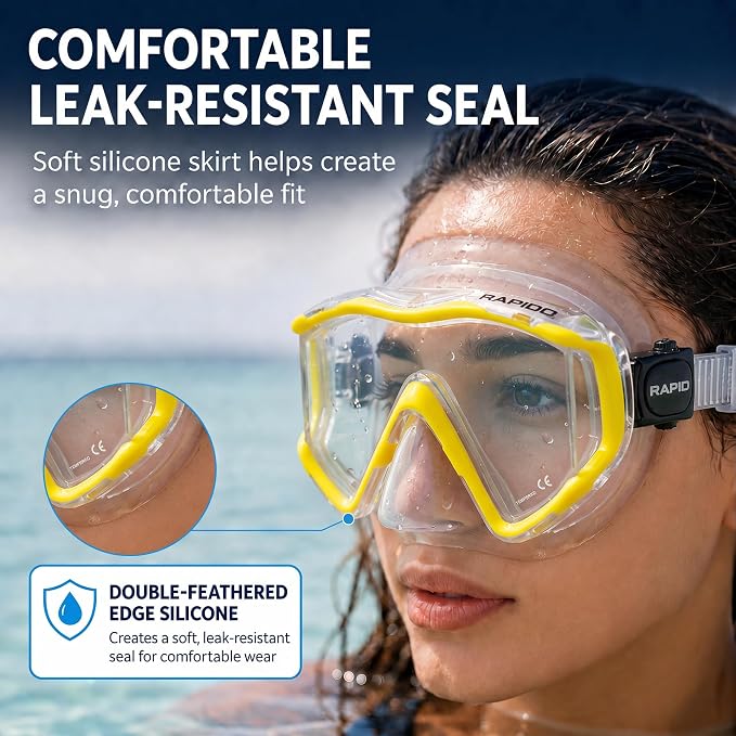 Rapido Clareza Three Lens Mask and Snorkel Combo