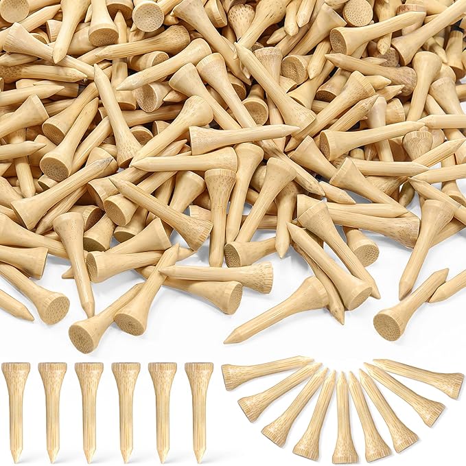 Mudder Golf Tees Bulk Wooden Bamboo Golf Tees Multicolor Wood for Men Balls Accessories