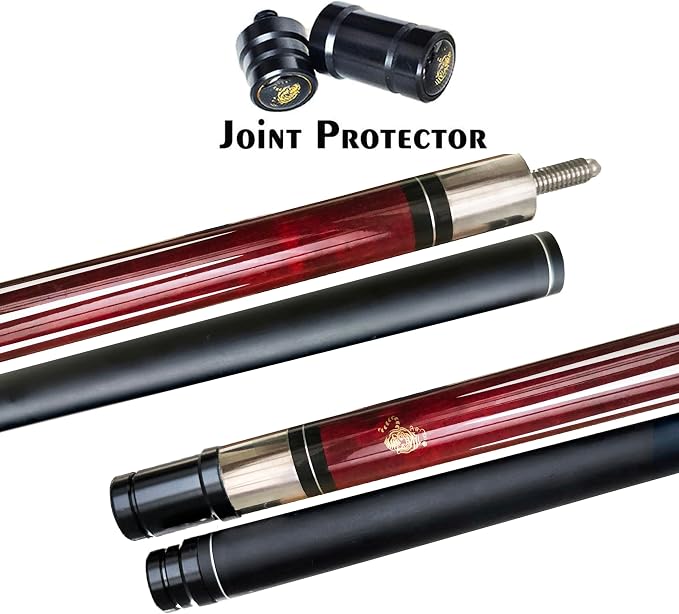 Tai ba cues Pool cue Stick, 13mm Multilayer Leather Tip, 58", Linen Wrap, Hardwood Canadian Maple Professional Billiard Pool Cue Stick 19-21 Oz (Selectable)