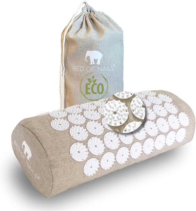 Bed of Nails ECO Pillow Original Acupressure Mat Design with 2142 Precision Nails, 15 x 6 x 4"