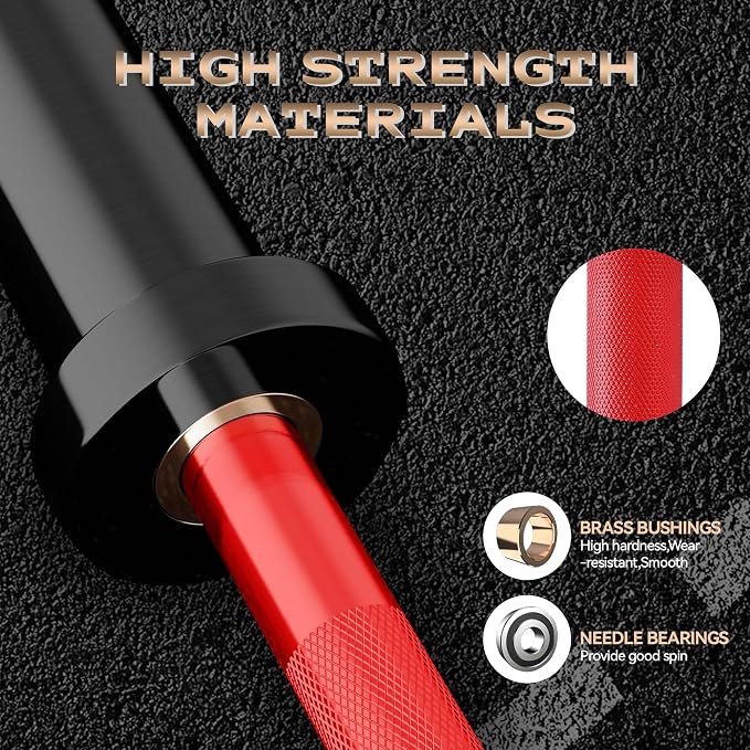 GaveeLife Olympic Barbell Bar for Weightlifting - 7FT Heavy Duty (1500LB/700LB), 4FT Short (500LB), 4FT EZ Curl Bar - Weight Bar Fit 2” Standard Weights - Home Gym Strength Training