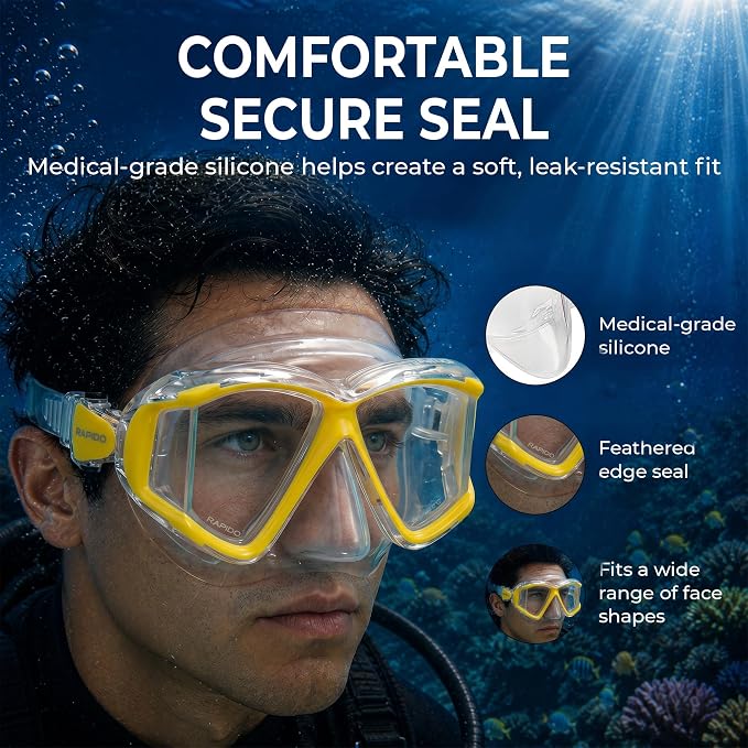 Rapido Panto-180 Four Lens Mask and Snorkel Combo