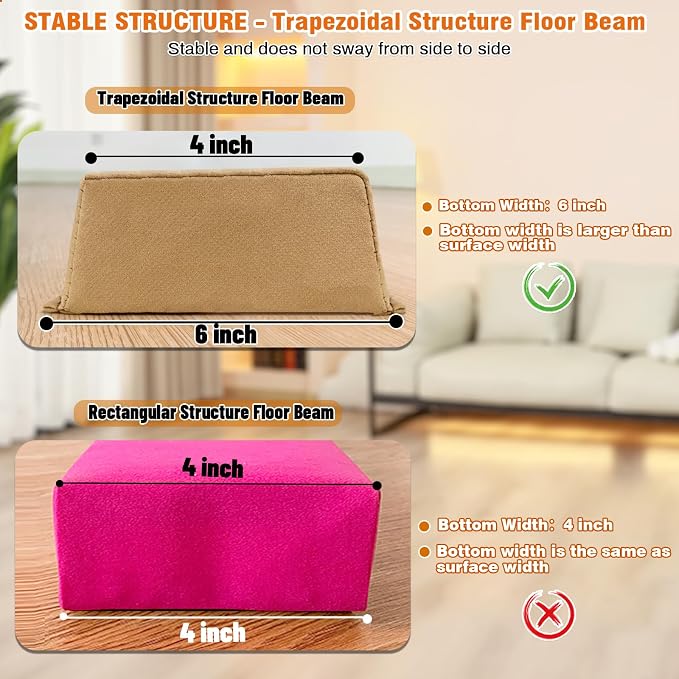 MARFULA 6 FT / 8 FT / 9 FT Folding Gymnastics Beam Foam Balance Floor Beam - Extra Firm - Suede Cover - Anti Slip Bottom with Carry Bag for Kids/Adults Home Use
