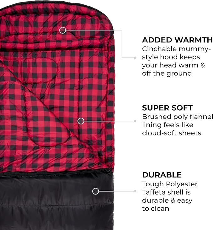 Teton Celsius XXL Sleeping Bag, Cold Weather Sleeping Bags for Adults and Kids, Camping Made Easy and Warm. Compression Sack Included