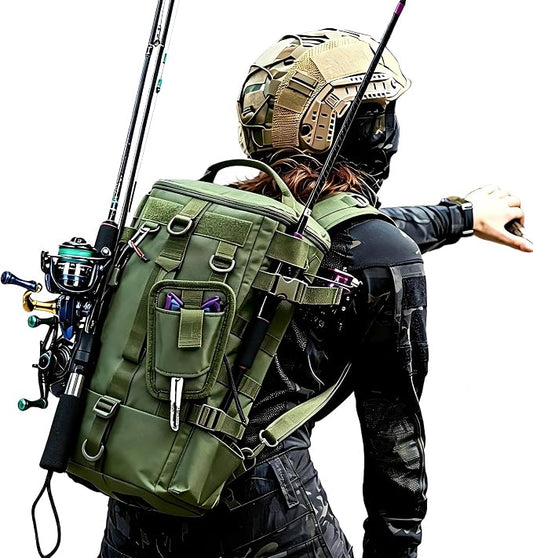 Fishing backpack,fishing tackle bag,gifts for fishing lovers,4-Way Carry Fishing Backpack Durable Tackle Bag Storage for Fishing Gear and Equipment,Fishing Tackle Storage Bags