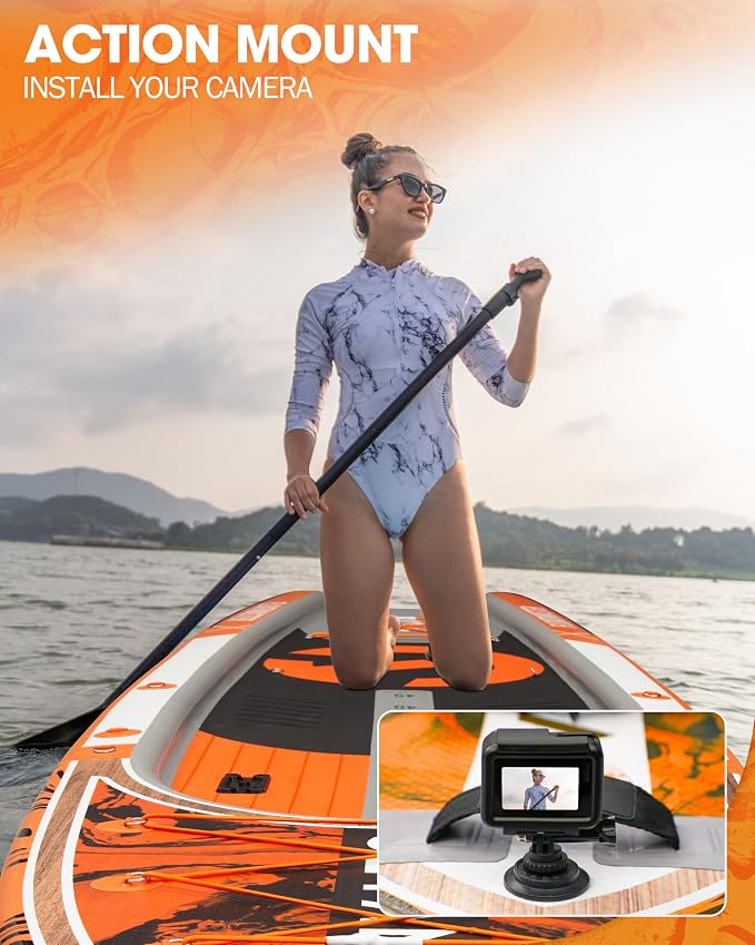 CETANA Extra Wide Inflatable Paddle Board 11'6 x 35" x 6", 450LB High Weight Capacity Wide Stable Stand Up Paddle Board for Beginners, 2–3 Person Large Paddleboard with 3 Fins, Dual Bungee, 15 D Rings