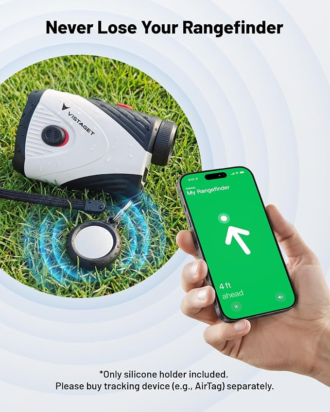 Golvia 30 Golf Range Finder 1200 Yards, 7X Magnification, Rangefinder with Slope On/Off, Flag Lock Vibration, Range Finder Golf Magnetic, USB-C Rechargeable