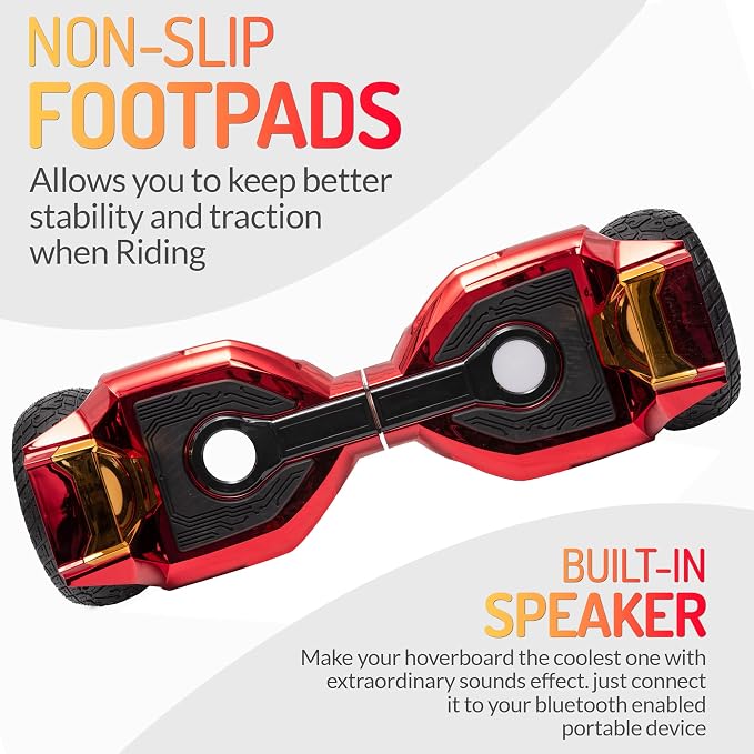 8.5” All Terrain Hover Board, Off Road Self Balancing Scooter with Bluetooth and LED Lights, UL2272 Safety Certified