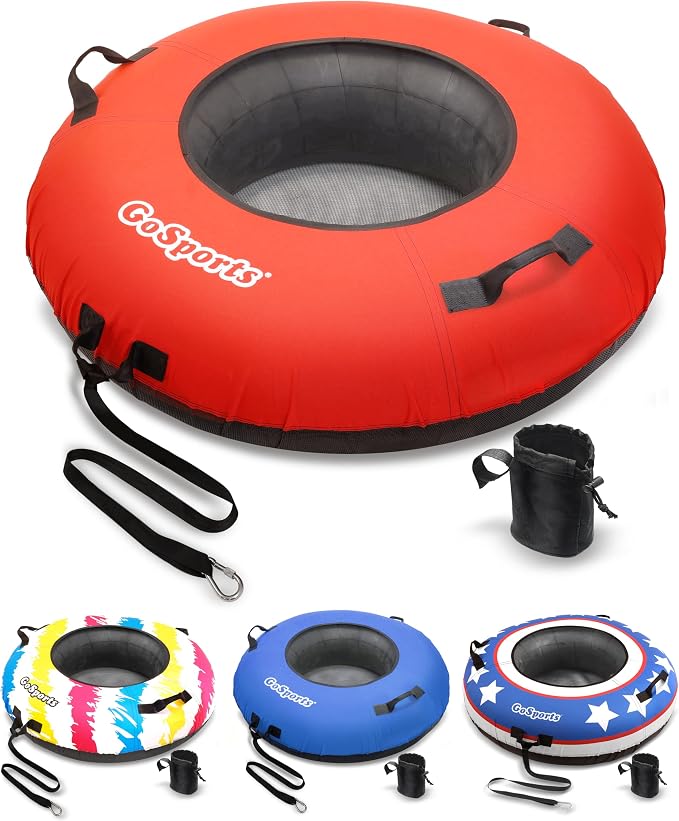 GoSports 44 Inch Heavy-Duty River Tube with Premium Canvas Cover - Commercial Grade River Tube - Stars & Stripes