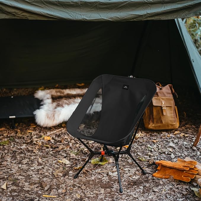 Naturehike YL01 Snap Camping Chair, 1 Second Setup Frame, 441lb Capacity Camp Chair, Portable & Lightweight Backpacking Chair