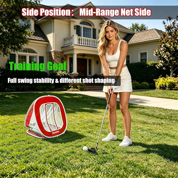 3-in-1 Pop Up Golf Chipping Net – Precision & Distance Trainer, Easy Indoor/Outdoor Setup – Ideal Gift