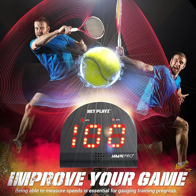 Tennis Radar Guns Speed Sensors Hands-Free - Measure Serve, Racquet & Ball Speed, High Tech Gadget & Gear for Tennis Players