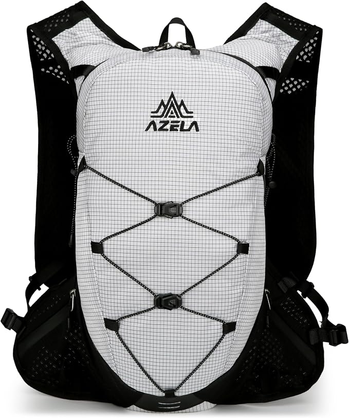 Lightweight Hydration Vest Backpack for Running, Cycling, Hiking, Bladder Pack with Bottle Holder for Outdoor Sports (WHITE, No Trekking BAG)