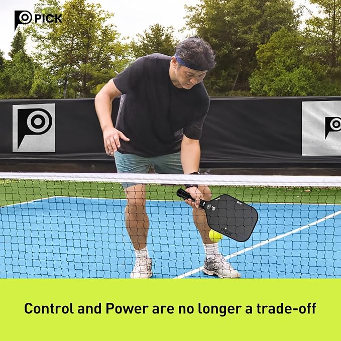 PiCK RP700 Professional Raw Carbon Fiber Pickleball Paddles, 16mm Polypropylene Honeycomb Core Improves Pickle Ball Placement and Control, USA Pickleball Approved (RP700)