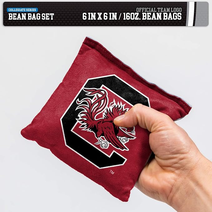 NCAA College Dual Sided Bean Bags by Wild Sports, 8 Count, Premium Toss Bags for Cornhole Set - Great for Tailgates, Outdoors, Backyard