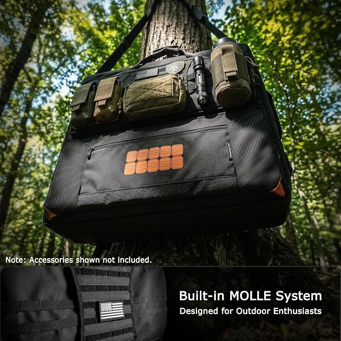 Solar Panel Carrying Case for Jackery SolarSaga 200W Bifacial – Storage Bag for 2 Panels, 4-in-1 Kit with Water-Resistant Cover, Precision Fit (25.2"x24"x4.5")