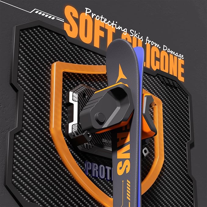 Snowboard Wall Rack for Garage - Fits Any Ski/Board, Damage-Free Storage Mount Holders, Space-Saving Winter Gear Organizer
