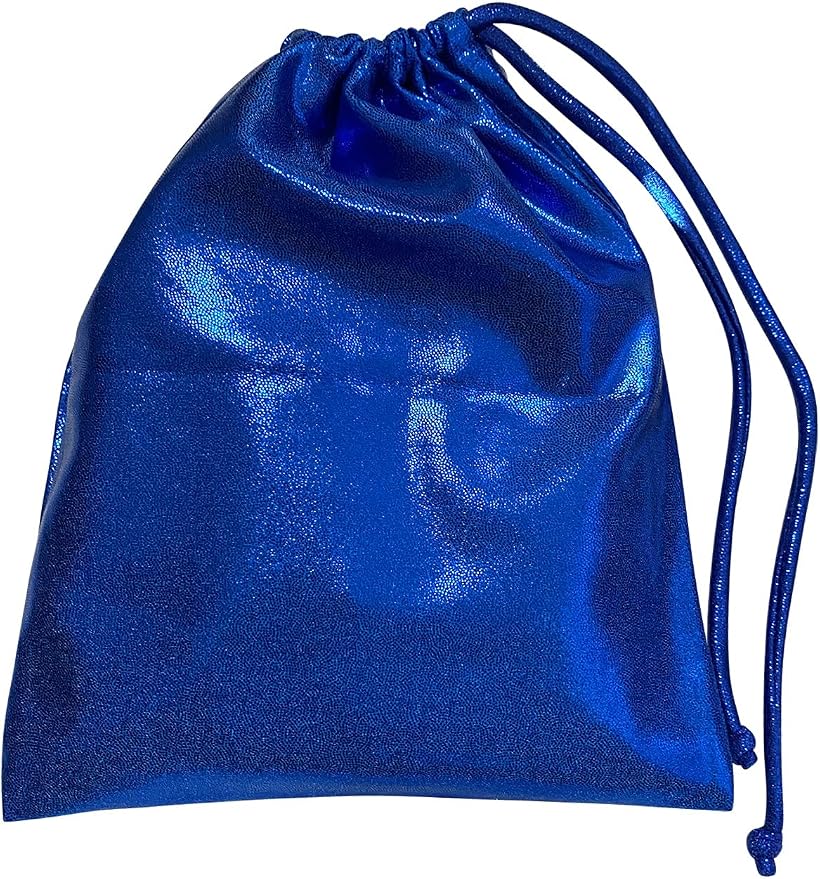 LIL'FOX 8"x10" Drawstring Gymnastics SMALL GRIP BAG 26x20cm - Lightweight Bag for Personal Equipment - Shiny Foil Rhinestones